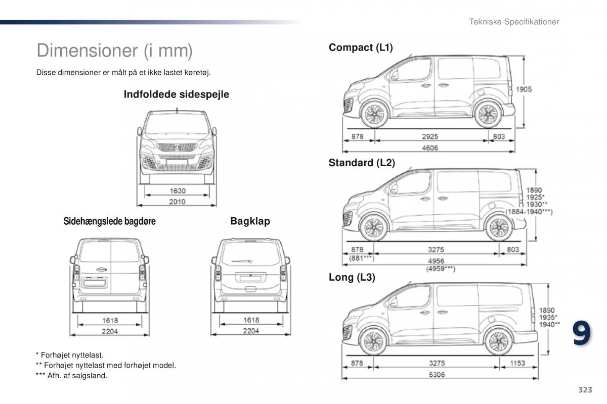 Peugeot Traveller Bilens instruktionsbog / page 325