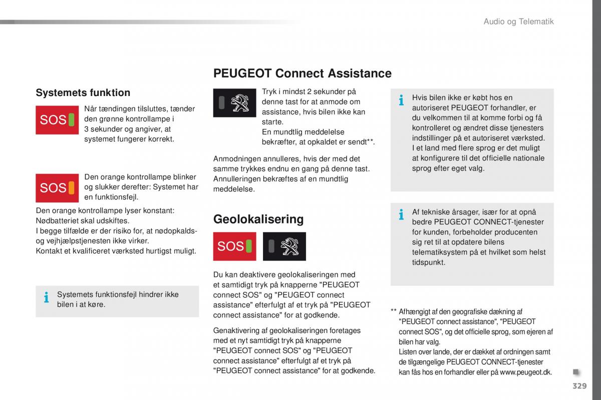 Peugeot Traveller Bilens instruktionsbog / page 331