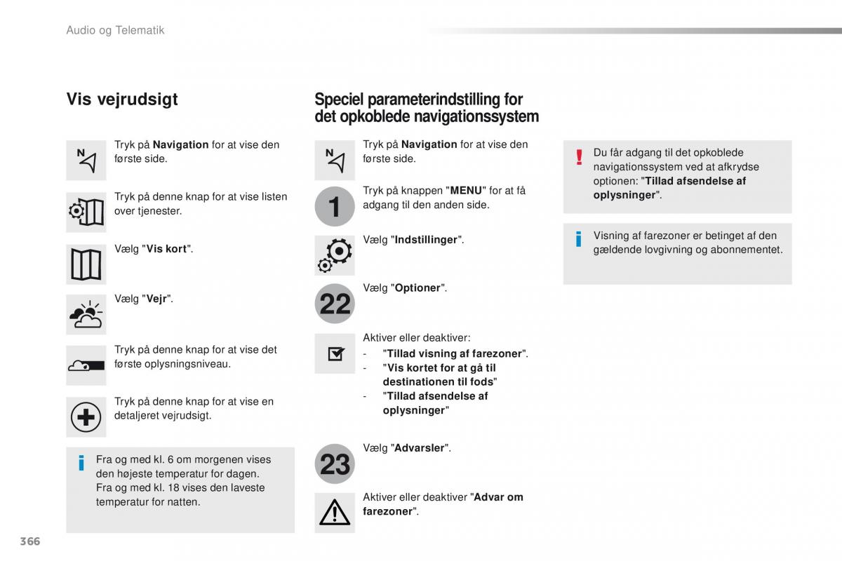 Peugeot Traveller Bilens instruktionsbog / page 368