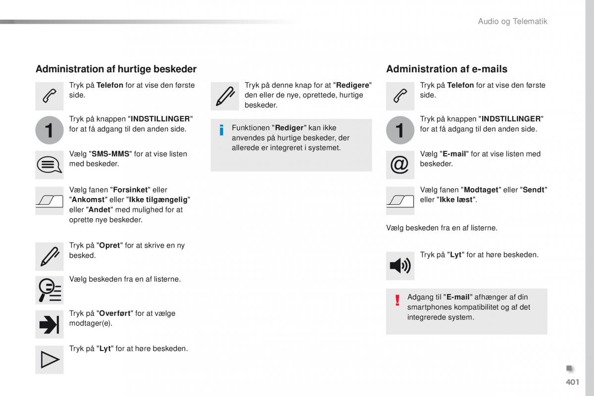 Peugeot Traveller Bilens instruktionsbog / page 403