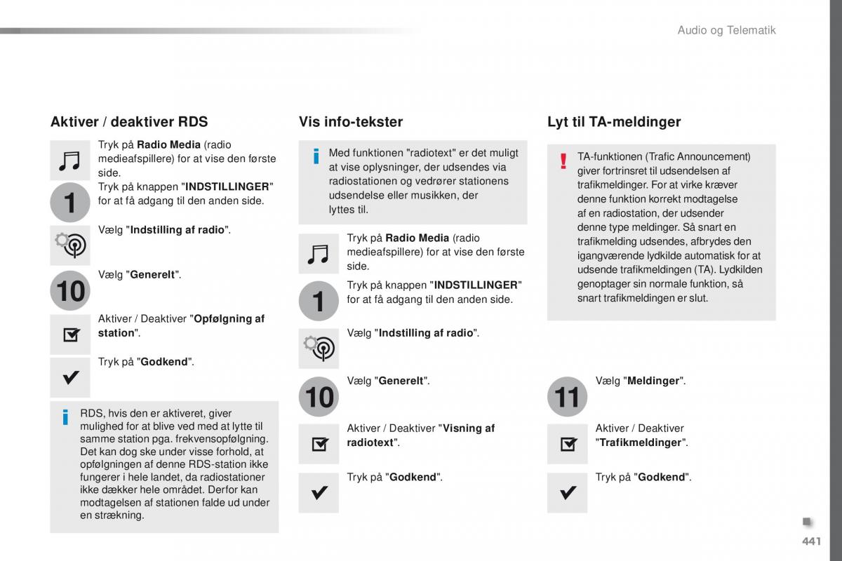 Peugeot Traveller Bilens instruktionsbog / page 443