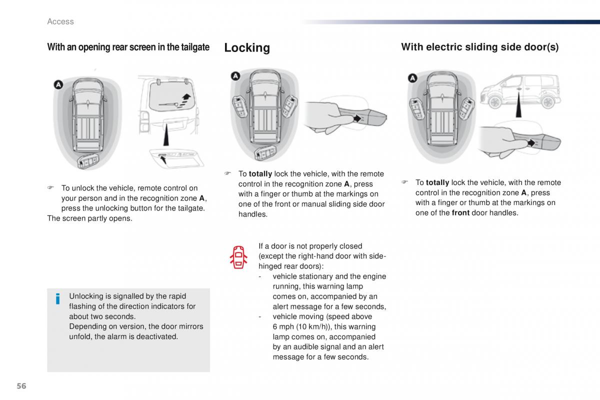 Peugeot Traveller owners manual / page 58