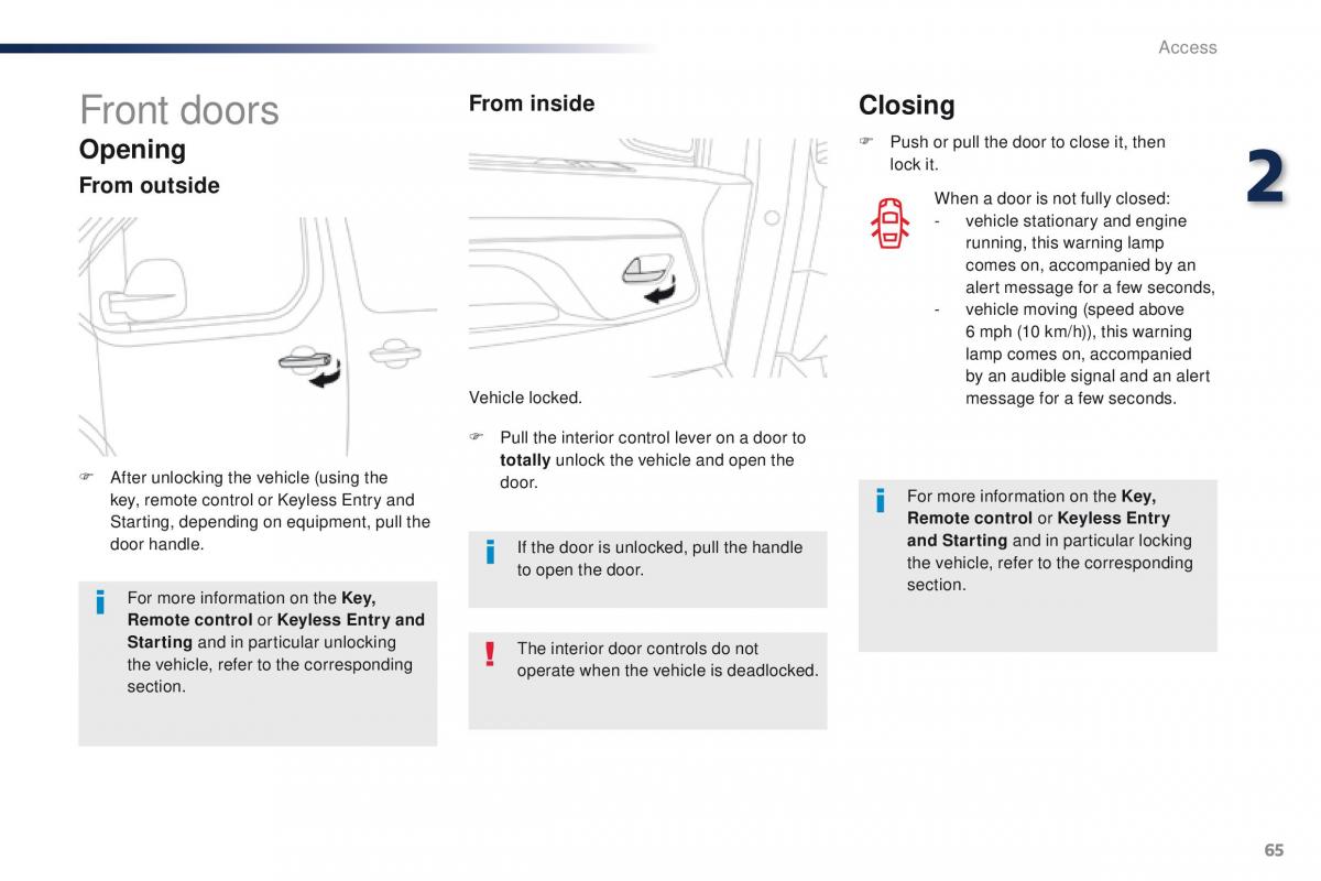 Peugeot Traveller owners manual / page 67