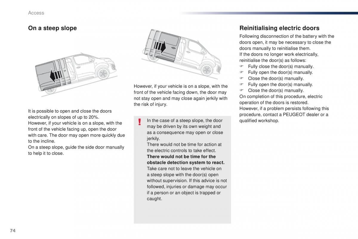 Peugeot Traveller owners manual / page 76