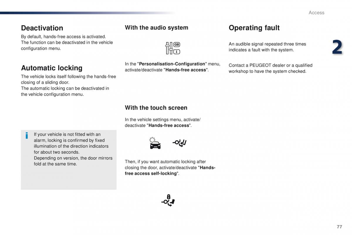 Peugeot Traveller owners manual / page 79