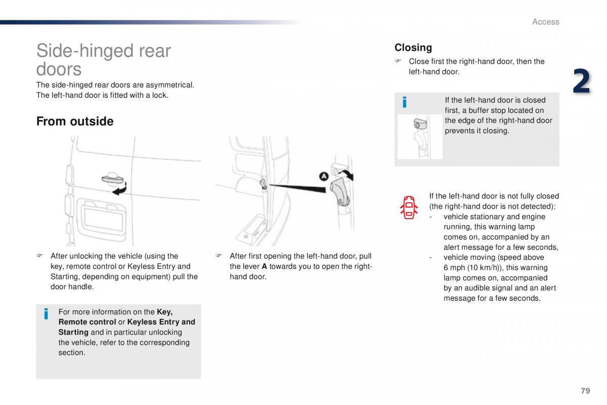 Peugeot Traveller owners manual / page 81