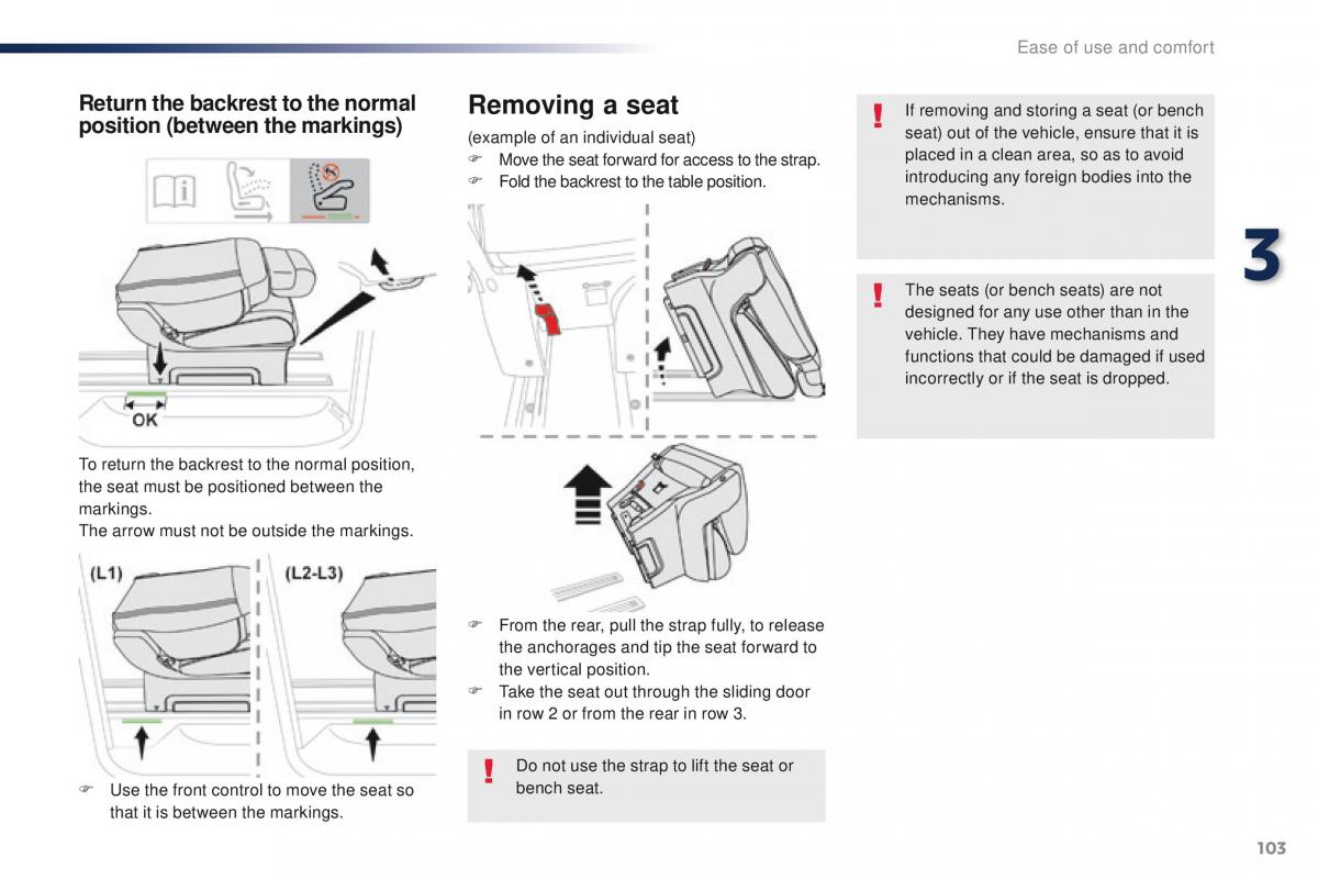 Peugeot Traveller owners manual / page 105