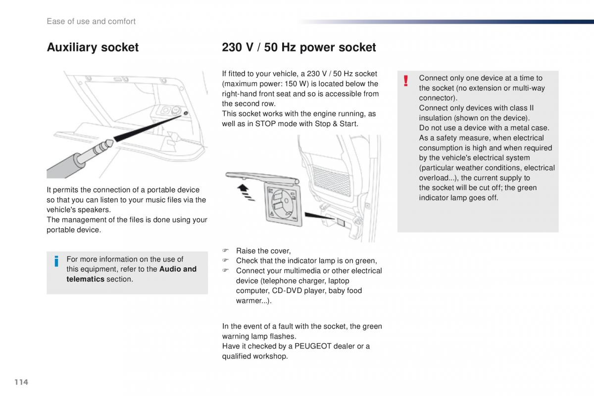 Peugeot Traveller owners manual / page 116