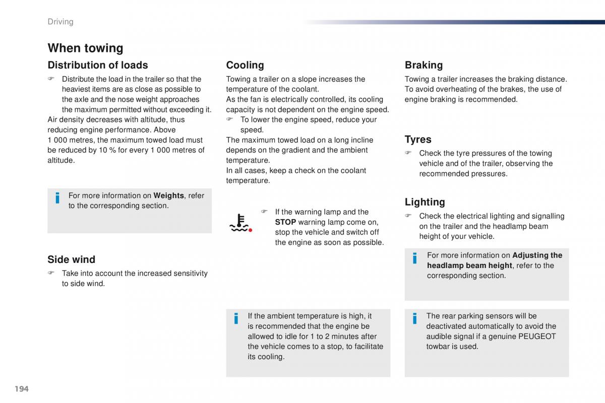 Peugeot Traveller owners manual / page 196