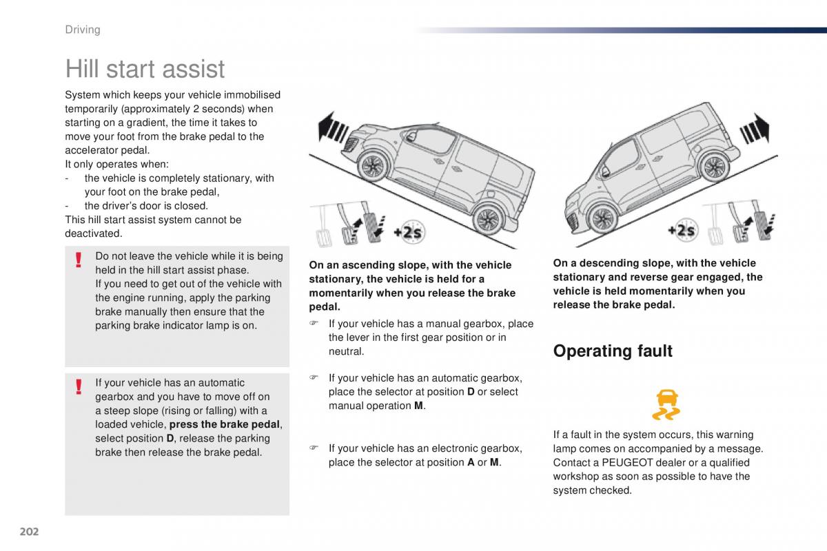 Peugeot Traveller owners manual / page 204