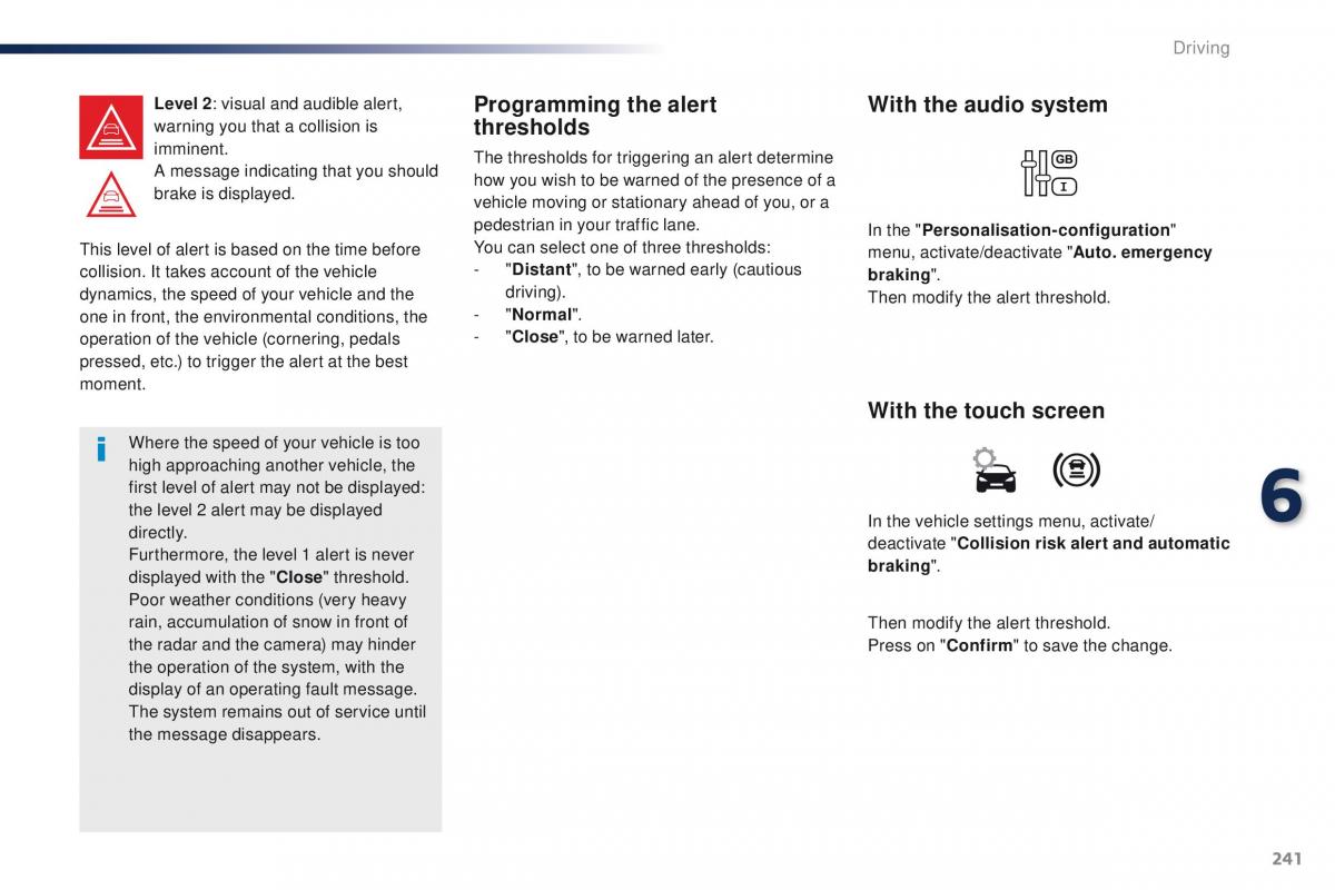 Peugeot Traveller owners manual / page 243