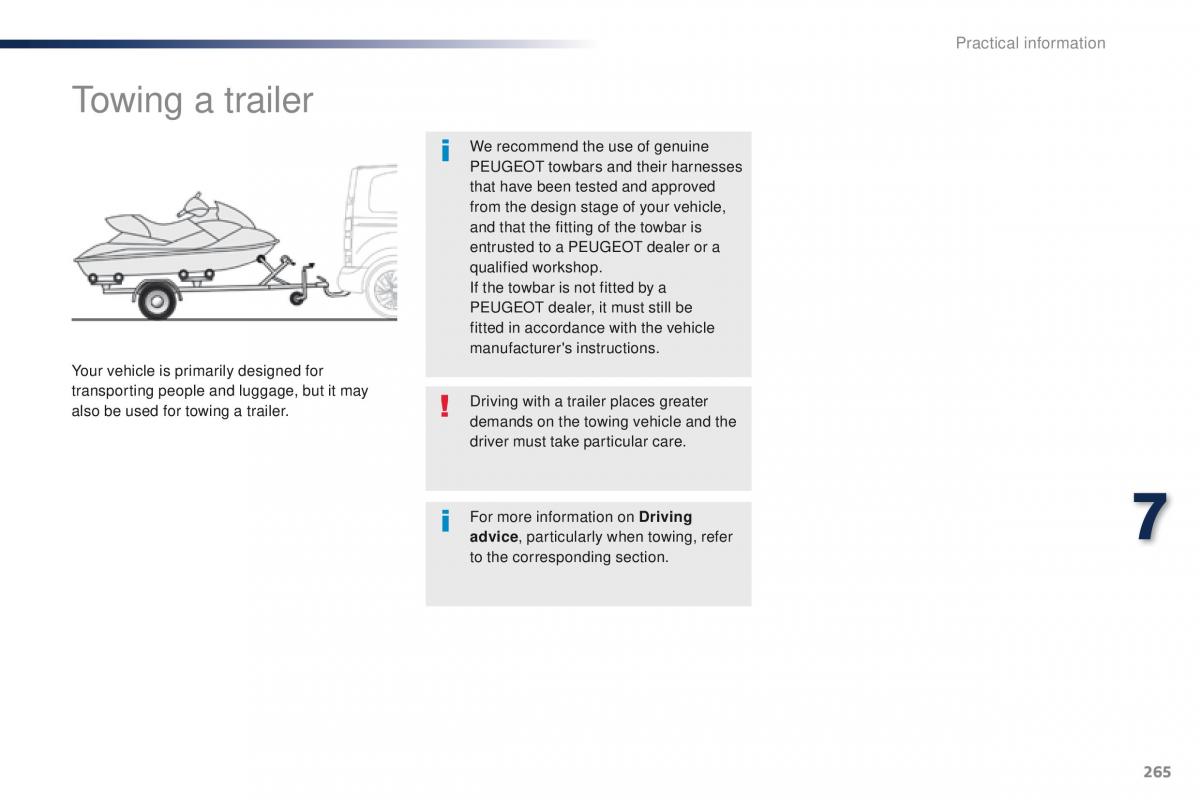 Peugeot Traveller owners manual / page 267