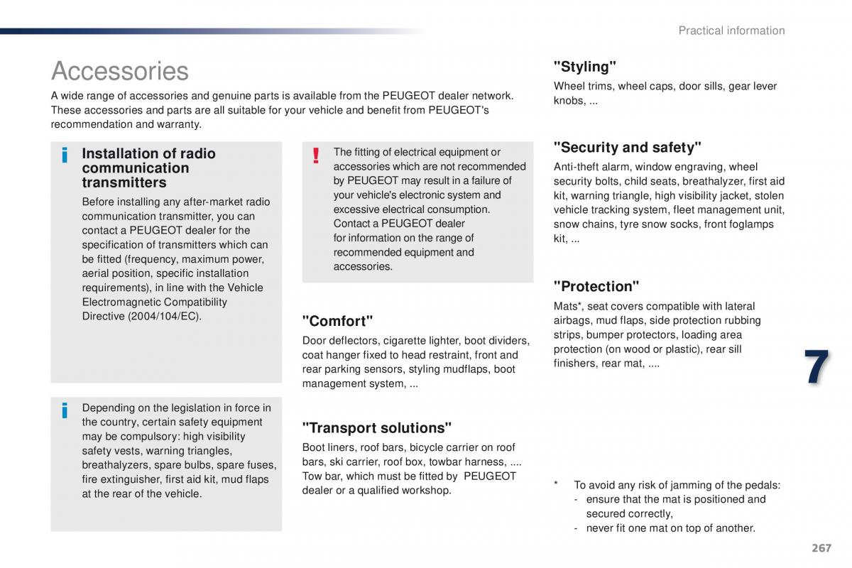 Peugeot Traveller owners manual / page 269