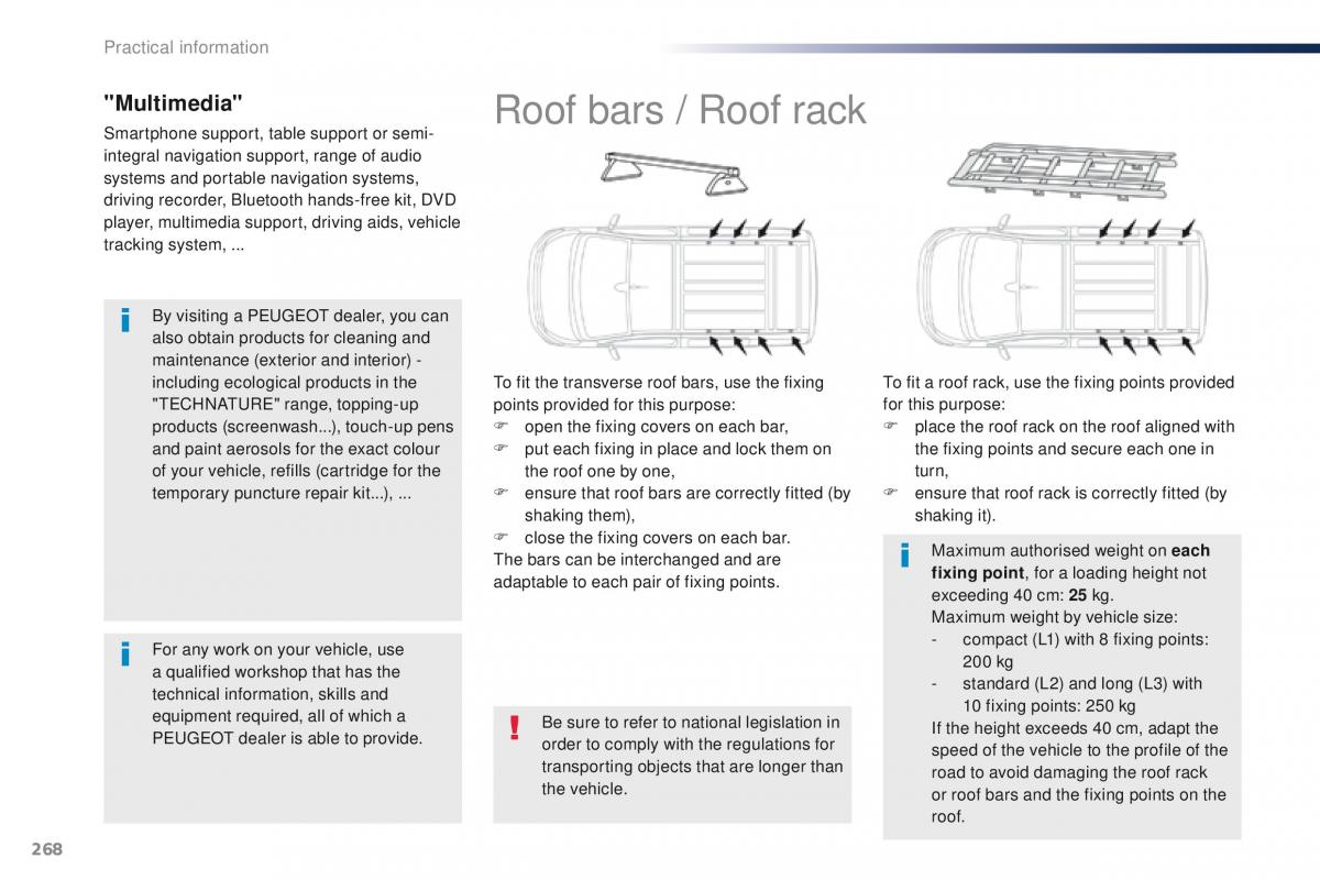 Peugeot Traveller owners manual / page 270