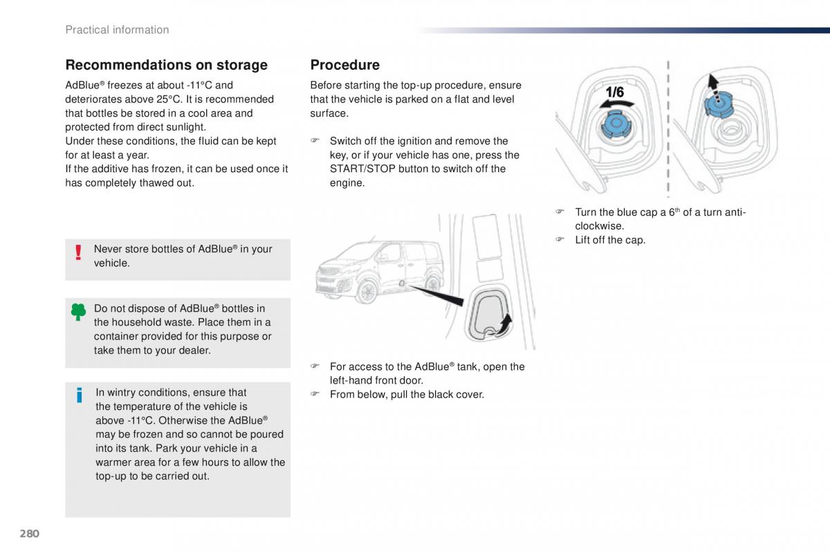 Peugeot Traveller owners manual / page 282