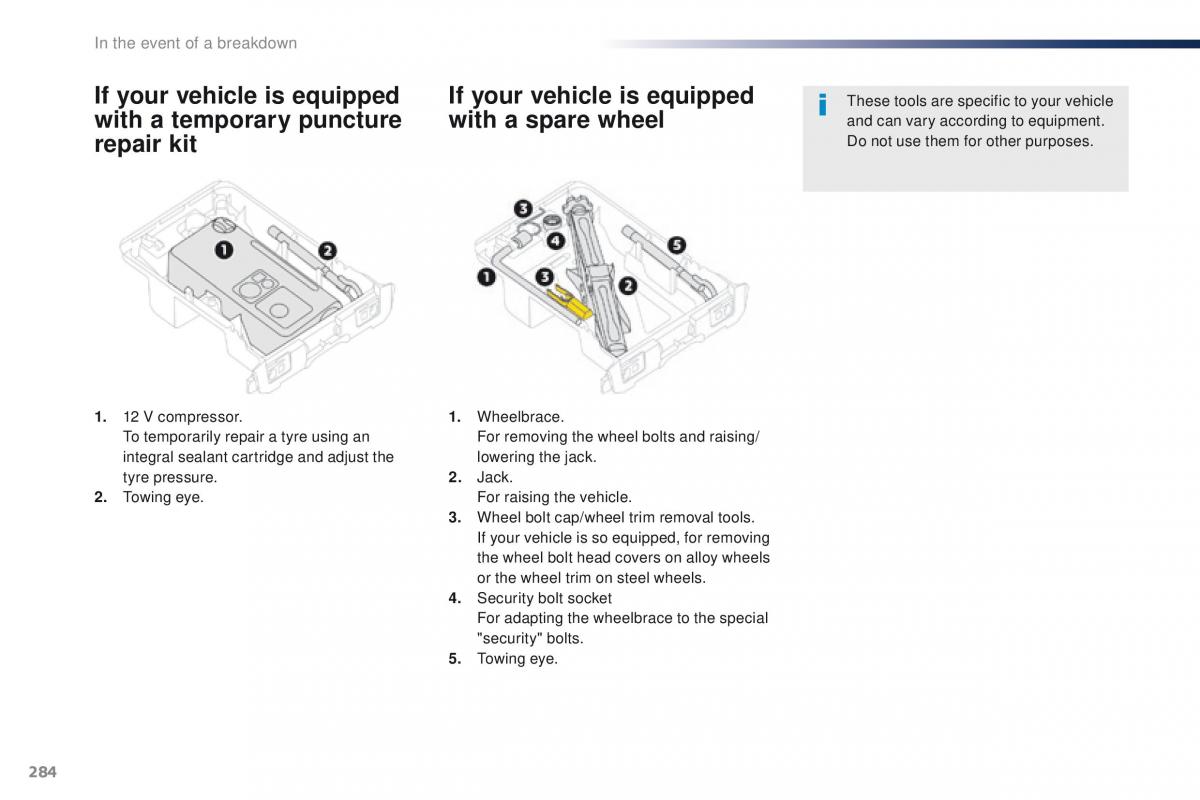 Peugeot Traveller owners manual / page 286