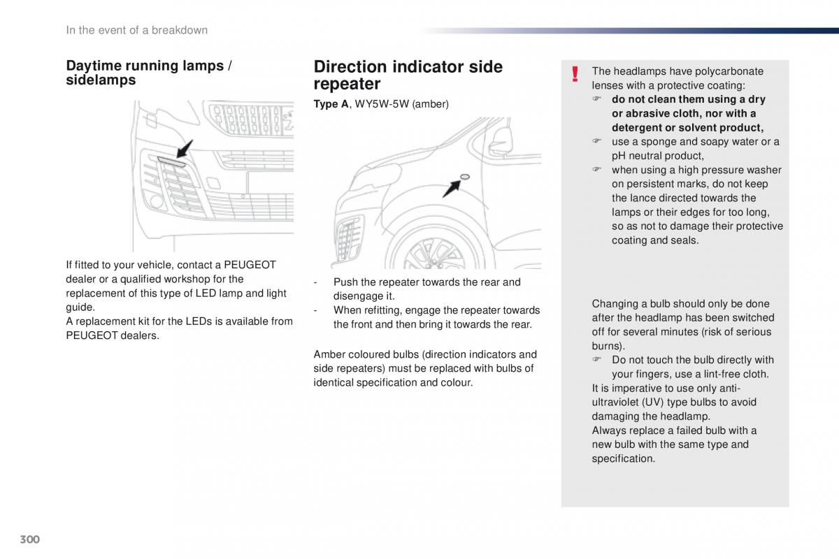 Peugeot Traveller owners manual / page 302