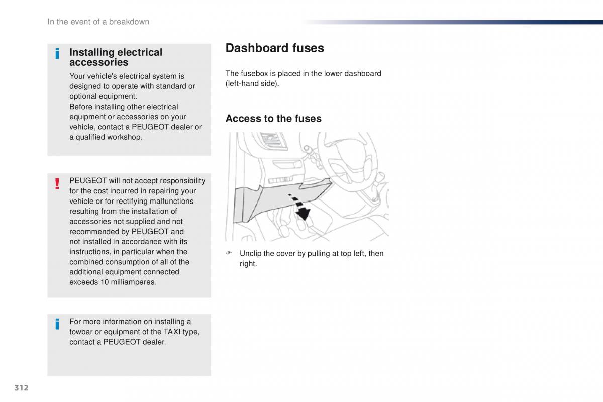 Peugeot Traveller owners manual / page 314