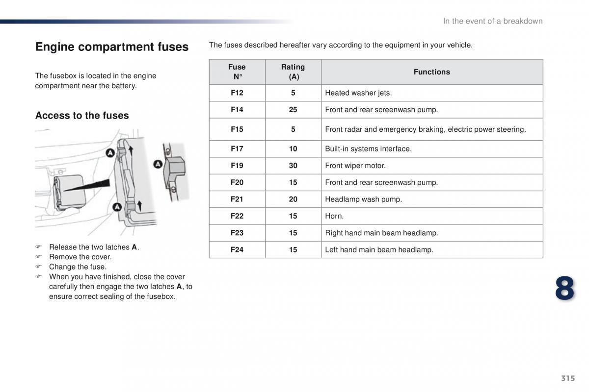 Peugeot Traveller owners manual / page 317