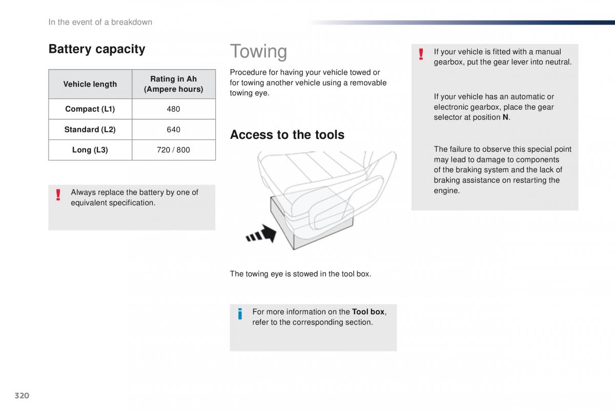 Peugeot Traveller owners manual / page 322