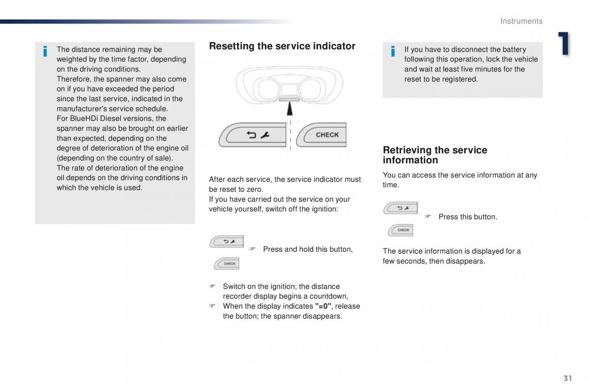 Peugeot Traveller owners manual / page 33