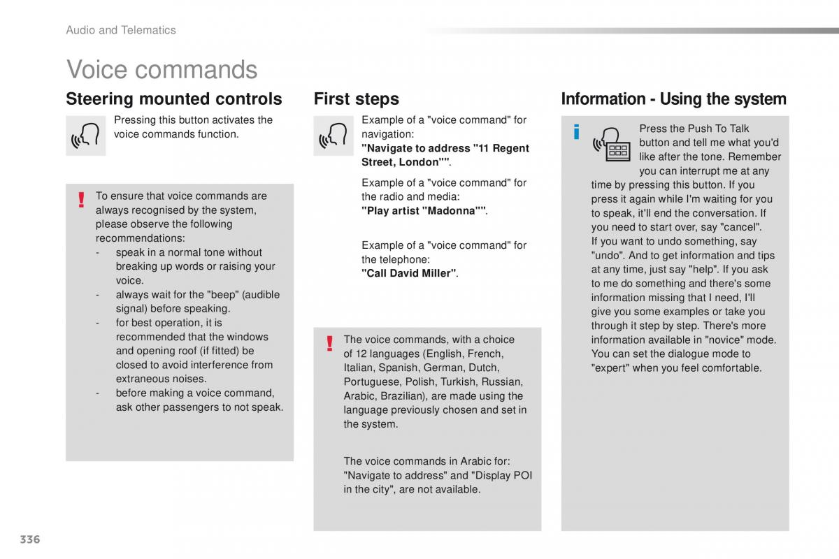 Peugeot Traveller owners manual / page 338