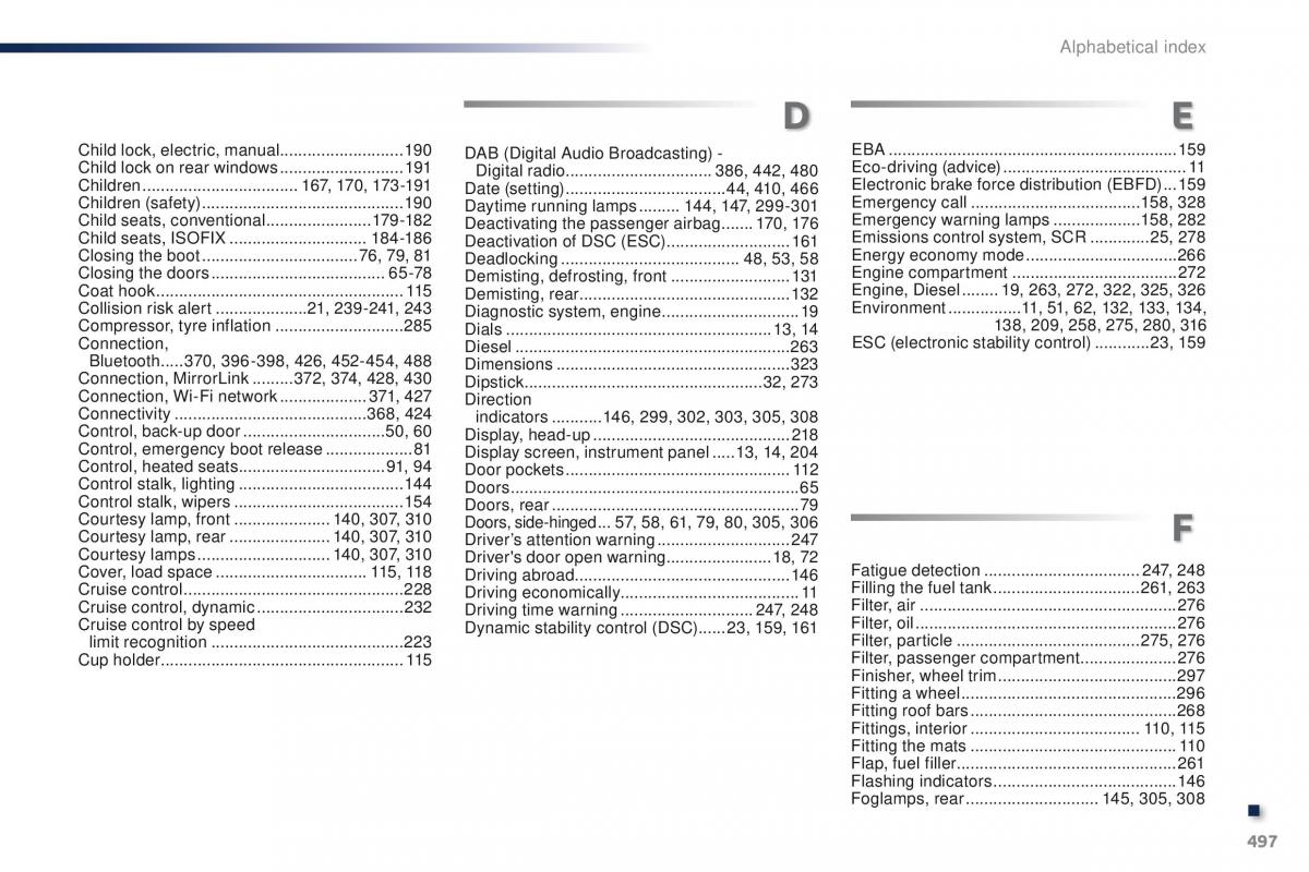 Peugeot Traveller owners manual / page 499