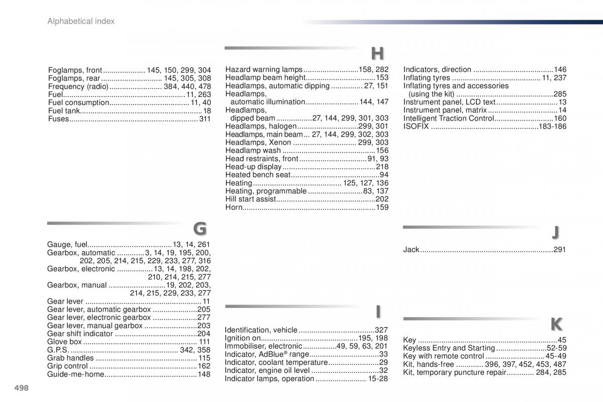 Peugeot Traveller owners manual / page 500