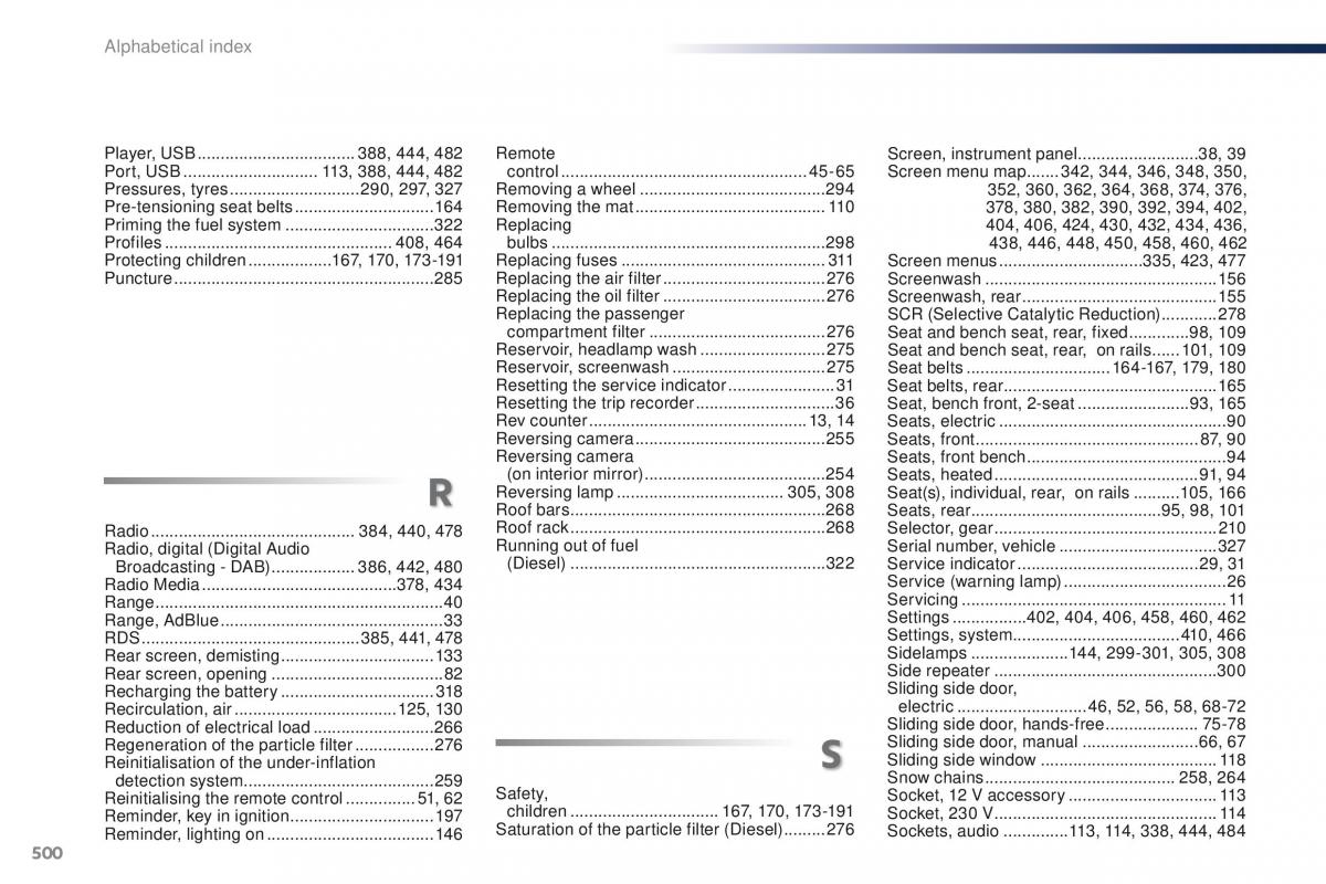 Peugeot Traveller owners manual / page 502