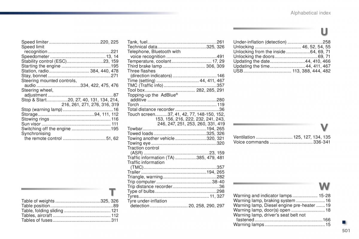 Peugeot Traveller owners manual / page 503