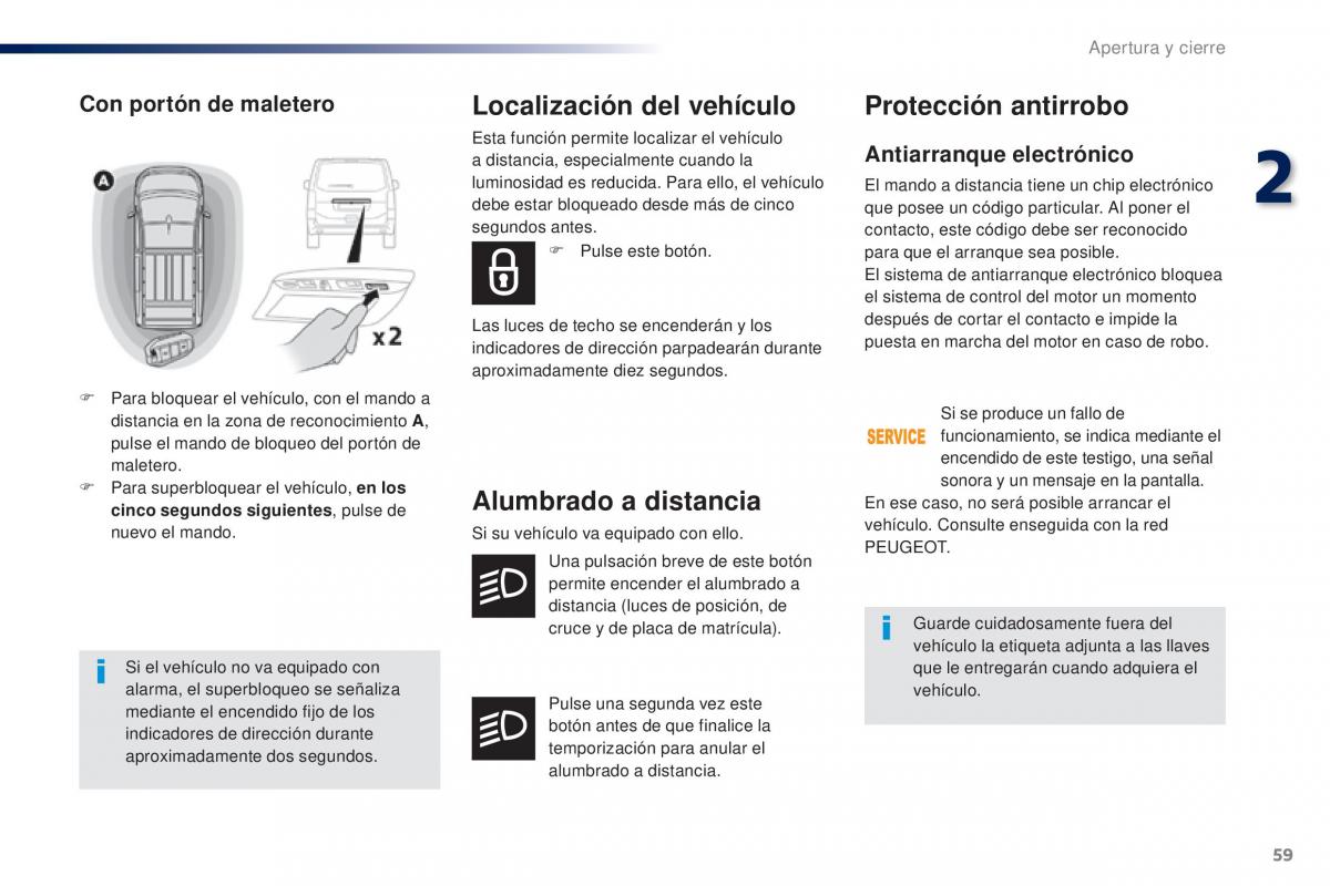 Peugeot Traveller manual del propietario / page 61