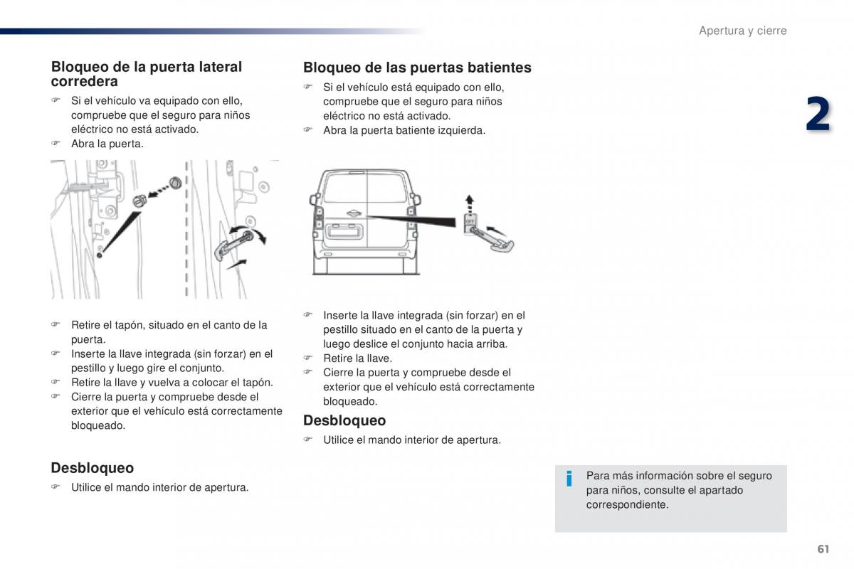 Peugeot Traveller manual del propietario / page 63