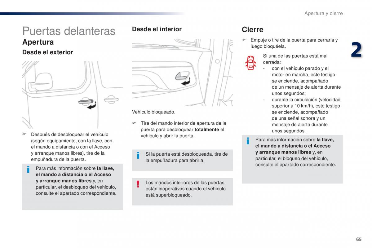 Peugeot Traveller manual del propietario / page 67