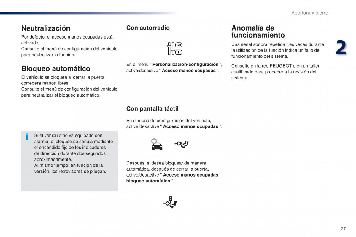 Peugeot Traveller manual del propietario / page 79