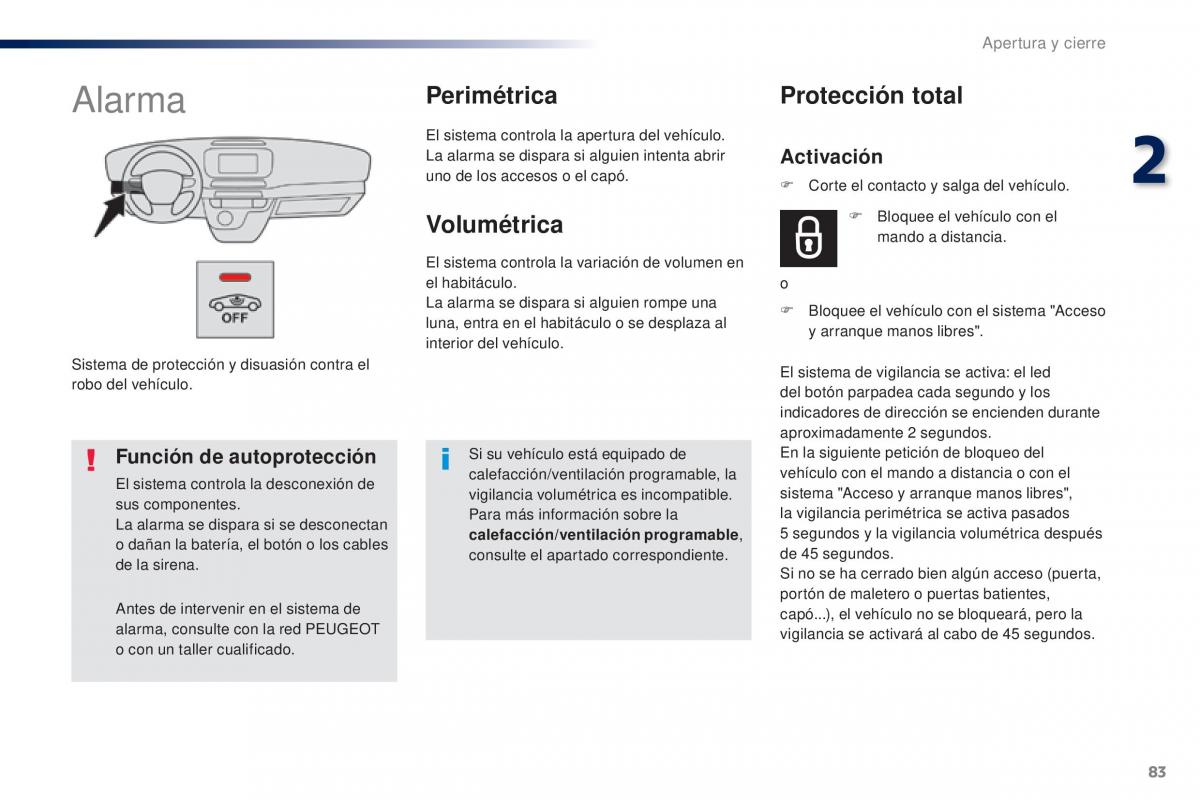 Peugeot Traveller manual del propietario / page 85