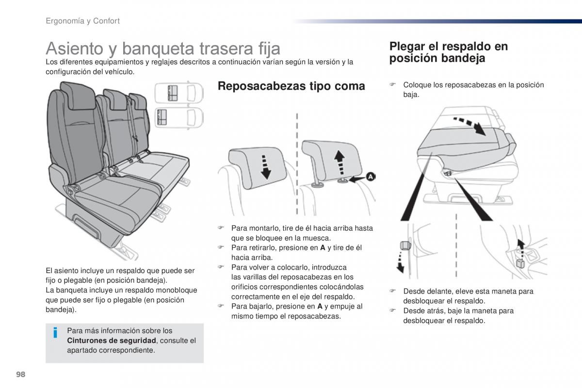 Peugeot Traveller manual del propietario / page 100