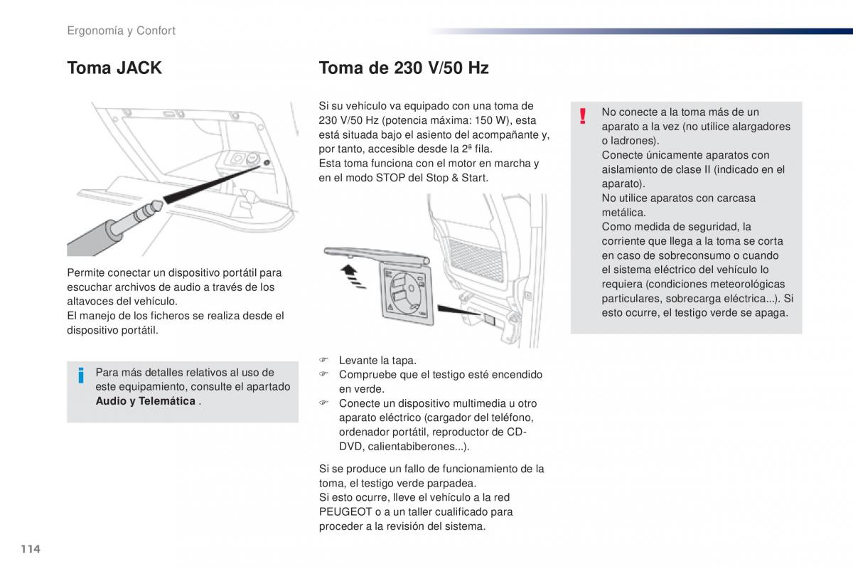 Peugeot Traveller manual del propietario / page 116