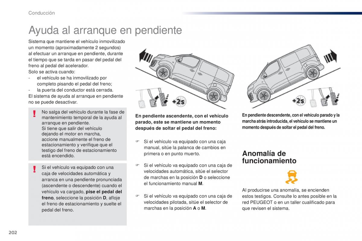 Peugeot Traveller manual del propietario / page 204