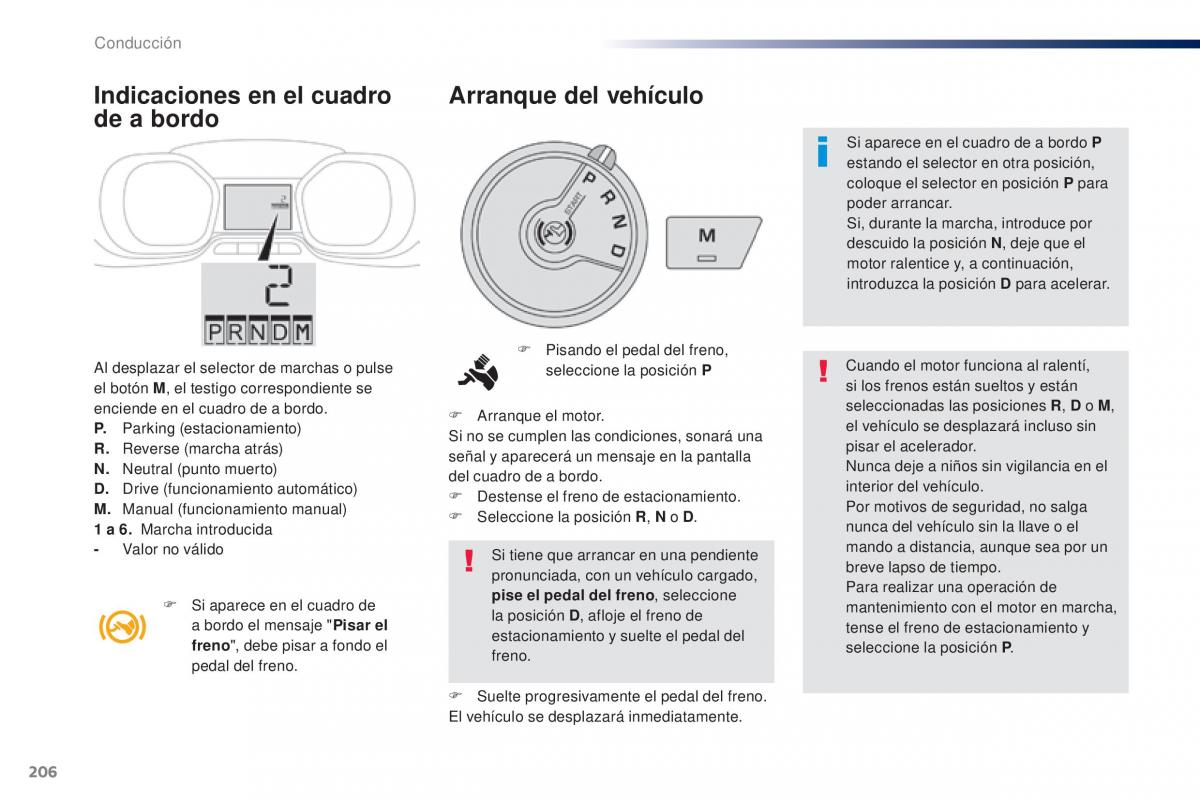 Peugeot Traveller manual del propietario / page 208