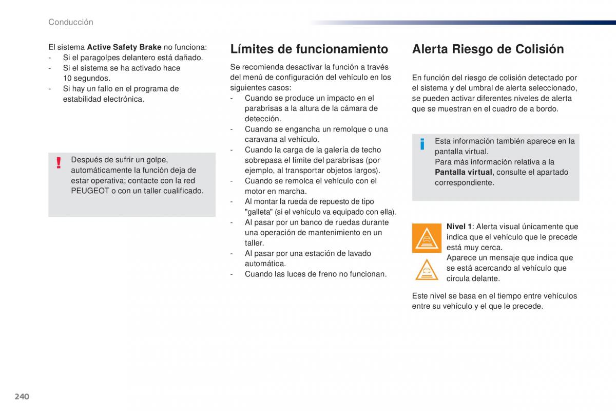 Peugeot Traveller manual del propietario / page 242