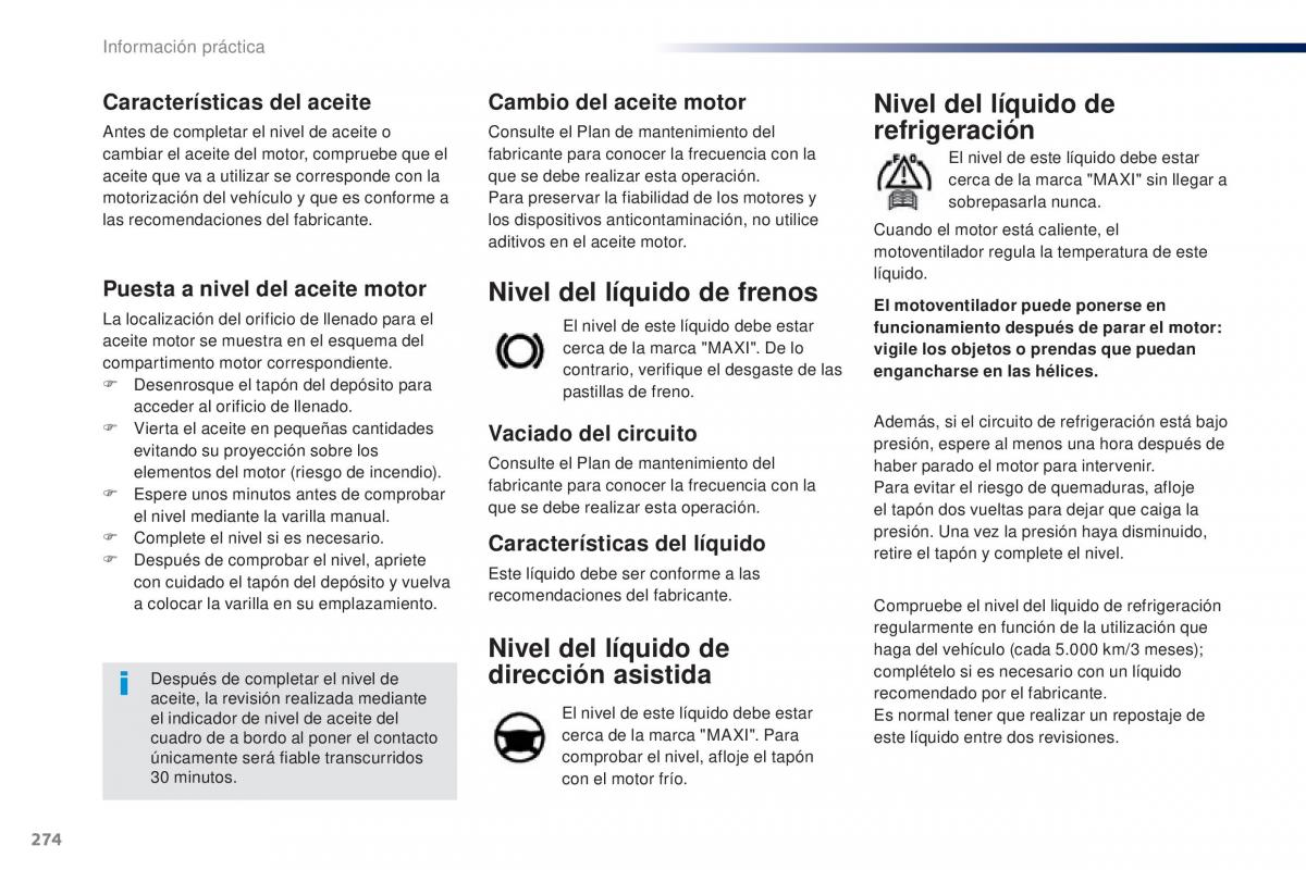 Peugeot Traveller manual del propietario / page 276