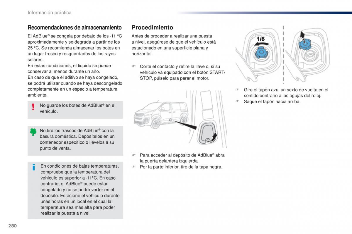 Peugeot Traveller manual del propietario / page 282