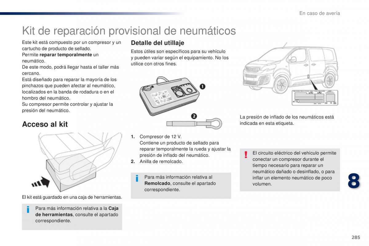 Peugeot Traveller manual del propietario / page 287