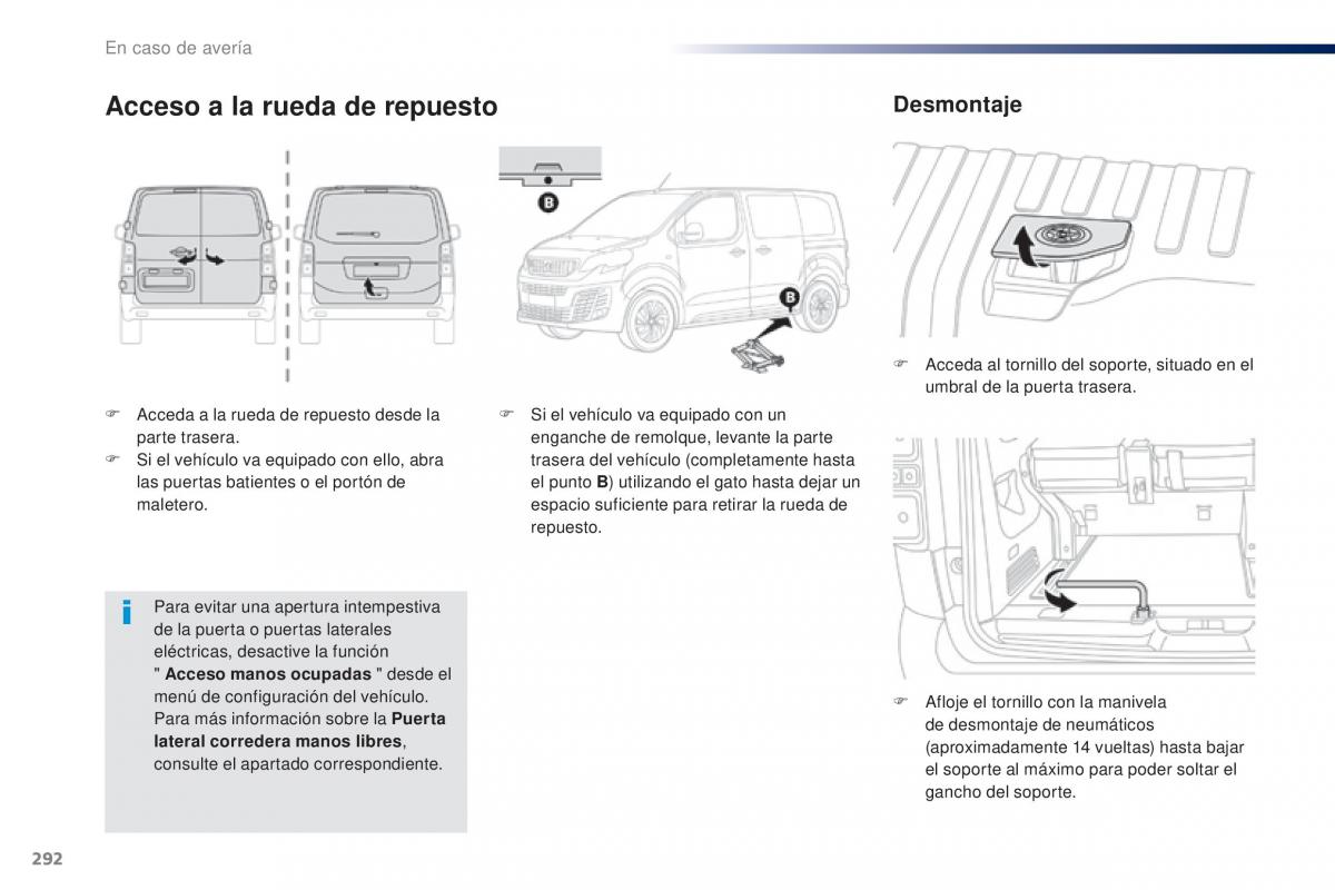 Peugeot Traveller manual del propietario / page 294