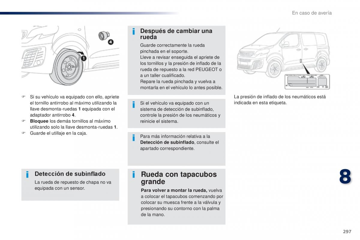 Peugeot Traveller manual del propietario / page 299