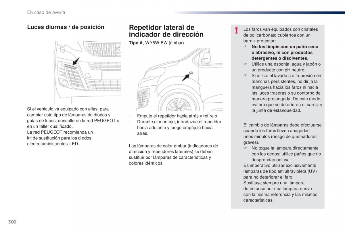 Peugeot Traveller manual del propietario / page 302