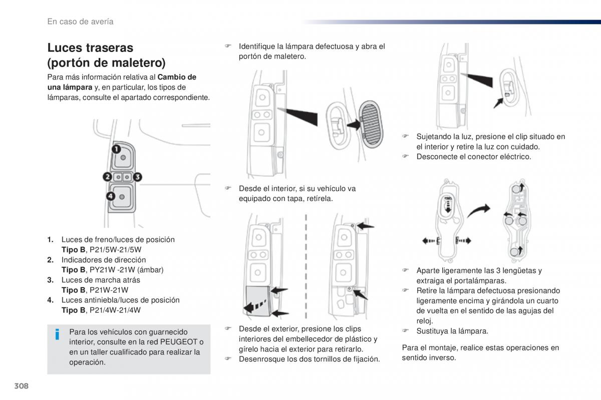 Peugeot Traveller manual del propietario / page 310