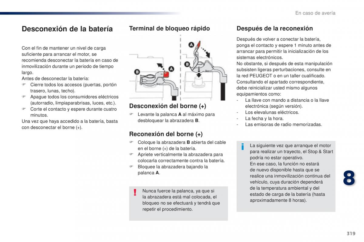 Peugeot Traveller manual del propietario / page 321