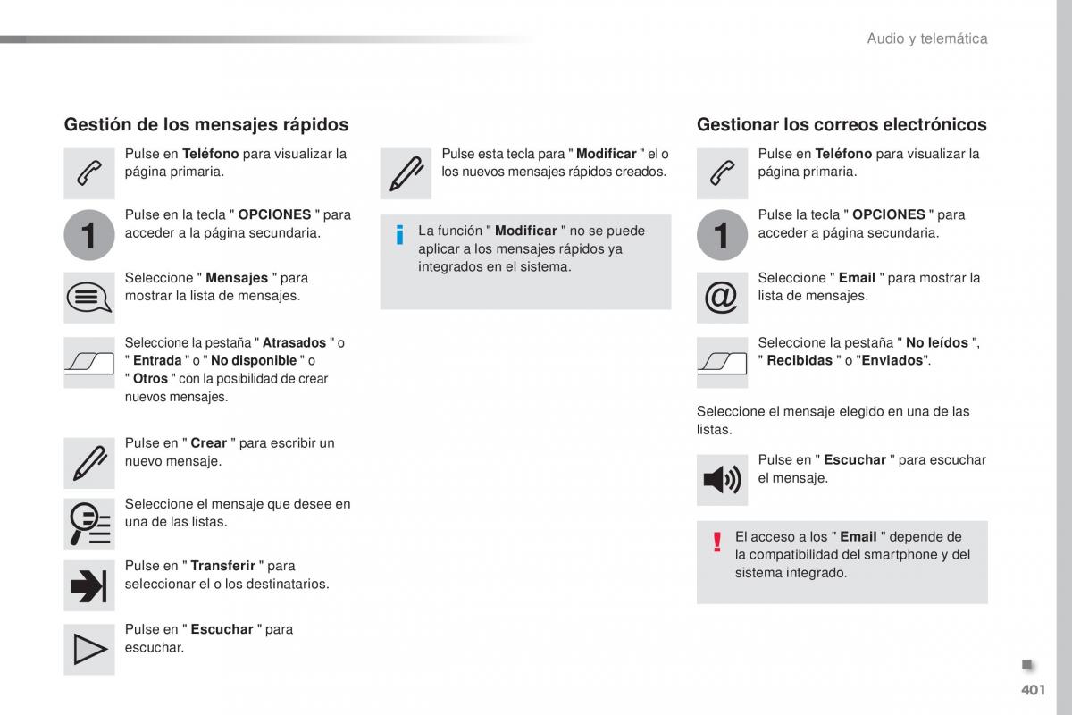 Peugeot Traveller manual del propietario / page 403