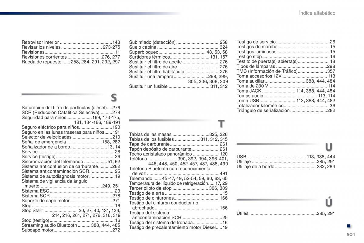 Peugeot Traveller manual del propietario / page 503